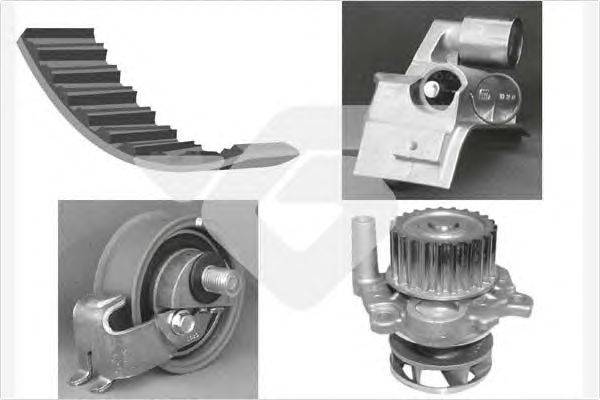Водяной насос + комплект зубчатого ремня HUTCHINSON KH 166WP51