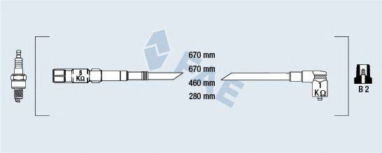 Комплект проводов зажигания FAE 85879