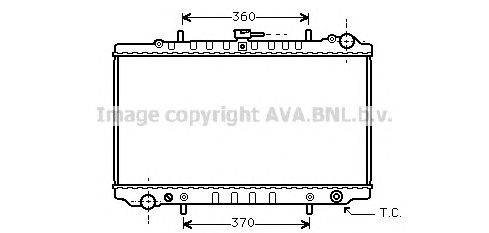 Радиатор, охлаждение двигателя AVA QUALITY COOLING DN2126