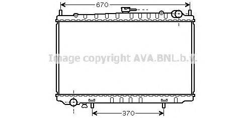 Радиатор, охлаждение двигателя AVA QUALITY COOLING DN2318