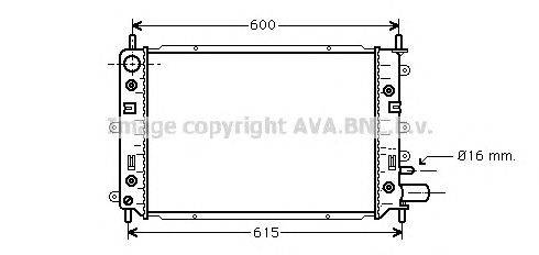 Радиатор, охлаждение двигателя AVA QUALITY COOLING FD2212