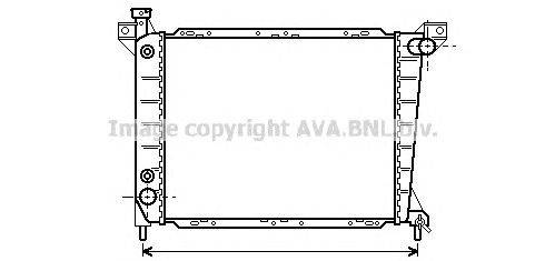 Радиатор, охлаждение двигателя AVA QUALITY COOLING FD2246