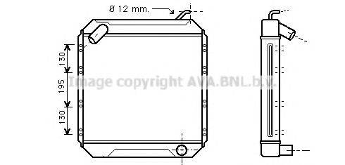 Радиатор, охлаждение двигателя AVA QUALITY COOLING ME2107