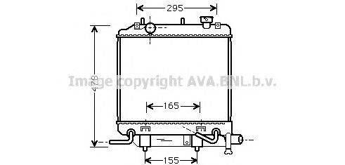 Радиатор, охлаждение двигателя AVA QUALITY COOLING MZ2166