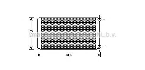 Теплообменник, отопление салона AVA QUALITY COOLING RE6016