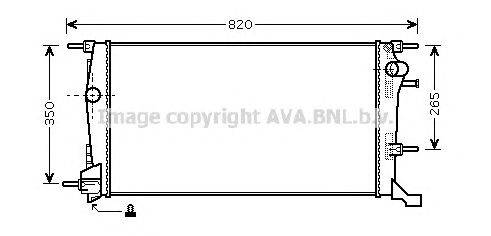 Радиатор, охлаждение двигателя AVA QUALITY COOLING RT2409