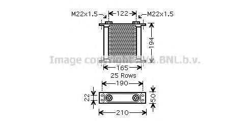 масляный радиатор, двигательное масло AVA QUALITY COOLING UV3135