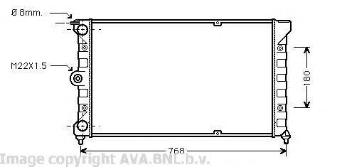 Радиатор, охлаждение двигателя AVA QUALITY COOLING VW2036