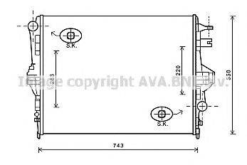 Радиатор, охлаждение двигателя AVA QUALITY COOLING VW2316