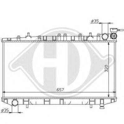 Радиатор, охлаждение двигателя DIEDERICHS 8124144