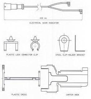 Сигнализатор, износ тормозных колодок ABEX FAI171