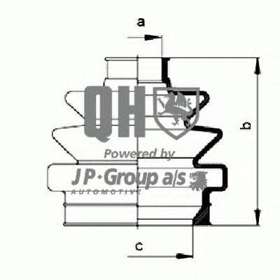 Комплект пылника, приводной вал JP GROUP QJB991