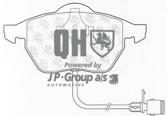 Комплект тормозных колодок, дисковый тормоз JP GROUP BP975