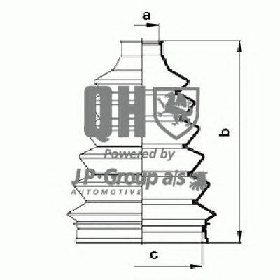 Комплект пылника, приводной вал JP GROUP QJB2752