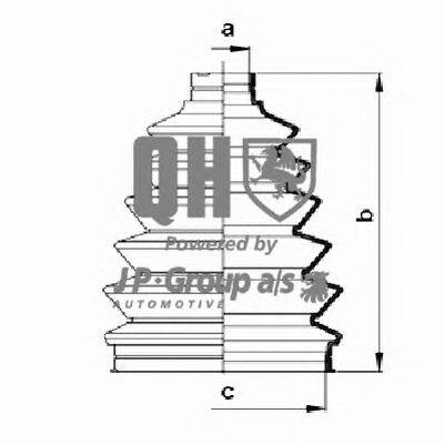 Комплект пылника, приводной вал JP GROUP QJB910