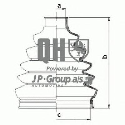 Комплект пылника, приводной вал JP GROUP QJB1099