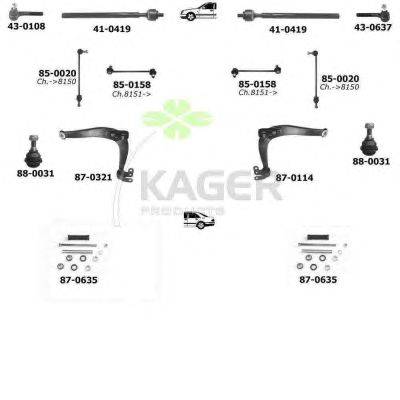 Подвеска колеса KAGER 800613