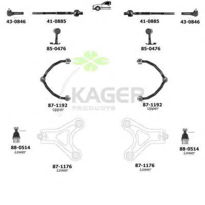 Подвеска колеса KAGER 800660