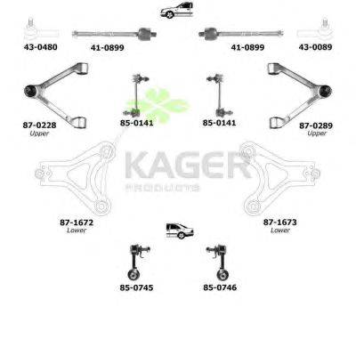 Подвеска колеса KAGER 801032