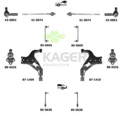 Подвеска колеса KAGER 801080