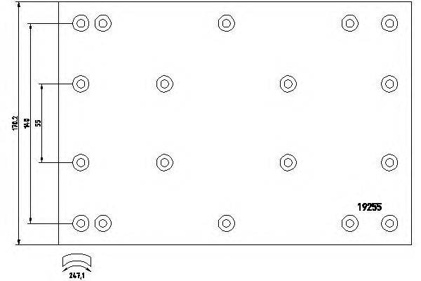 Тормозные колодки, барабанный тормоз DON RN1021