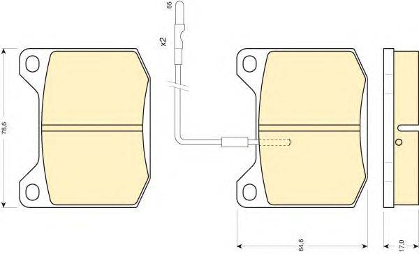 Комплект тормозных колодок, дисковый тормоз GIRLING 6101511