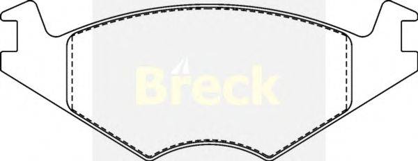 Комплект тормозных колодок, дисковый тормоз BRECK 20889