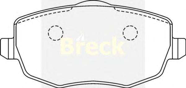 Комплект тормозных колодок, дисковый тормоз BRECK 24073 00