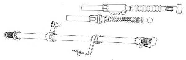 Трос, стояночная тормозная система KAWE NI02158