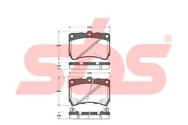 Комплект тормозных колодок, дисковый тормоз sbs 1501223515