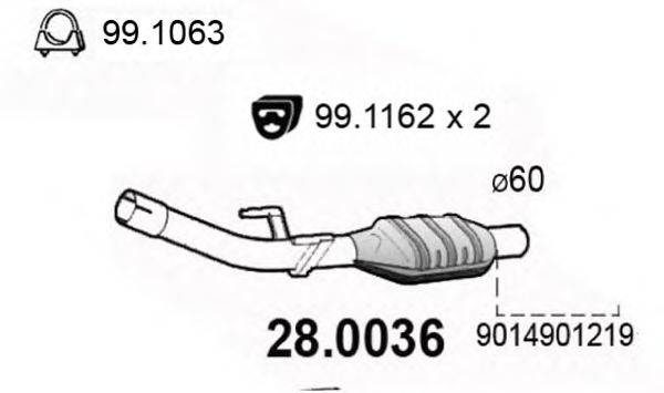 Катализатор ASSO 280036