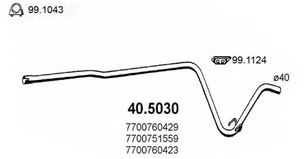 Труба выхлопного газа ASSO 40.5030