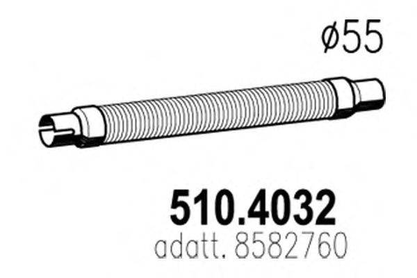 Гофрированная труба, выхлопная система ASSO 510.4032