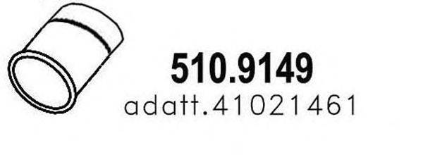 Труба выхлопного газа ASSO 510.9149