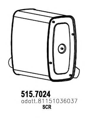 Сажевый / частичный фильтр, система выхлопа ОГ ASSO 515.7024
