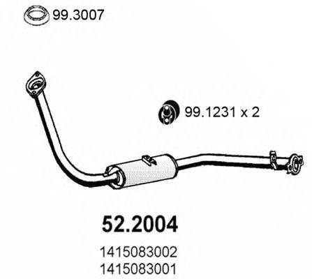 Предглушитель выхлопных газов ASSO 52.2004