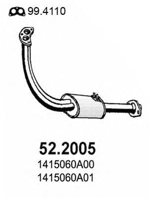 Предглушитель выхлопных газов ASSO 52.2005