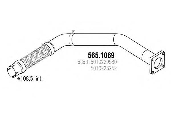 Труба выхлопного газа ASSO 565.1069