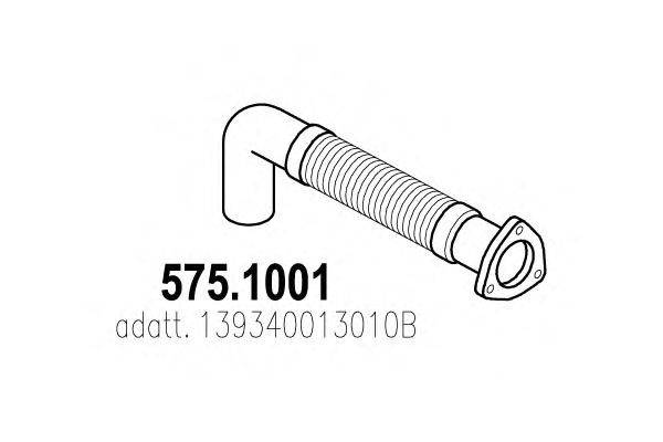 Труба выхлопного газа ASSO 575.1001