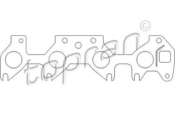 Прокладка, впускной коллектор TOPRAN 201682