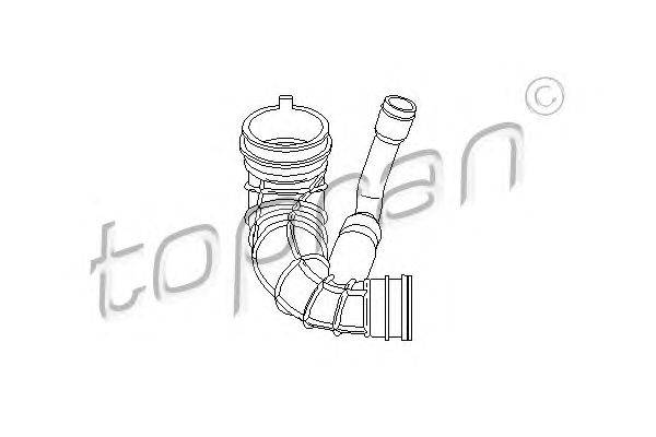 Рукав воздухозаборника, воздушный фильтр TOPRAN 722082