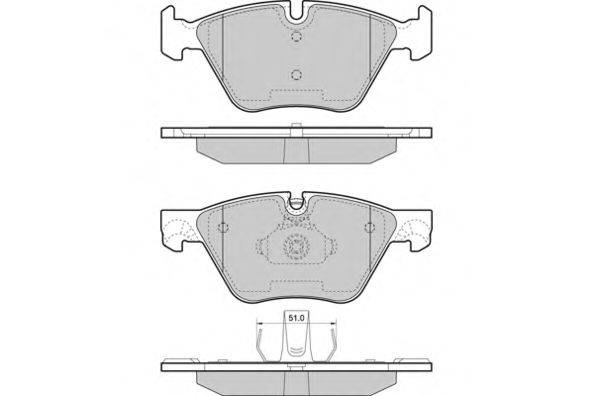Комплект тормозных колодок, дисковый тормоз E.T.F. 12-1447