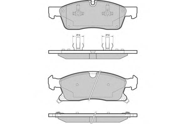 Комплект тормозных колодок, дисковый тормоз E.T.F. 25192