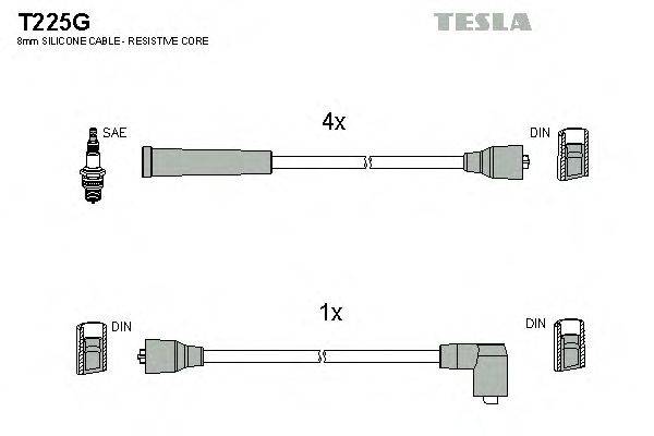 Комплект проводов зажигания TESLA T225G