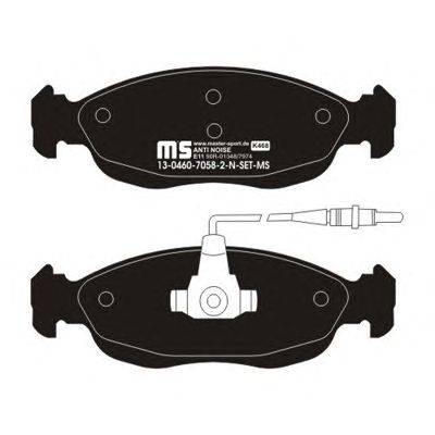 Комплект тормозных колодок, дисковый тормоз MASTER-SPORT 13-0460-7058-2N-SET-MS