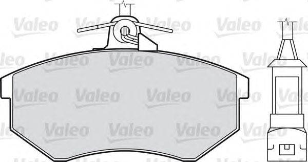 Комплект тормозных колодок, дисковый тормоз VALEO 551005