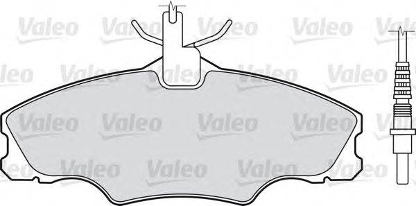Комплект тормозных колодок, дисковый тормоз VALEO 540741