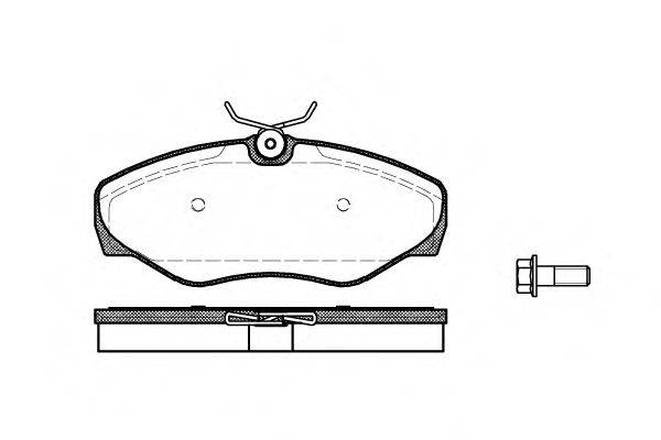 Комплект тормозных колодок, дисковый тормоз WOKING P9343.00
