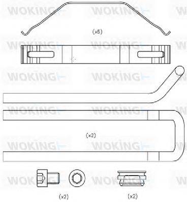 Комплектующие, колодки дискового тормоза WOKING 856100