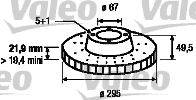 Тормозной диск VALEO 186460